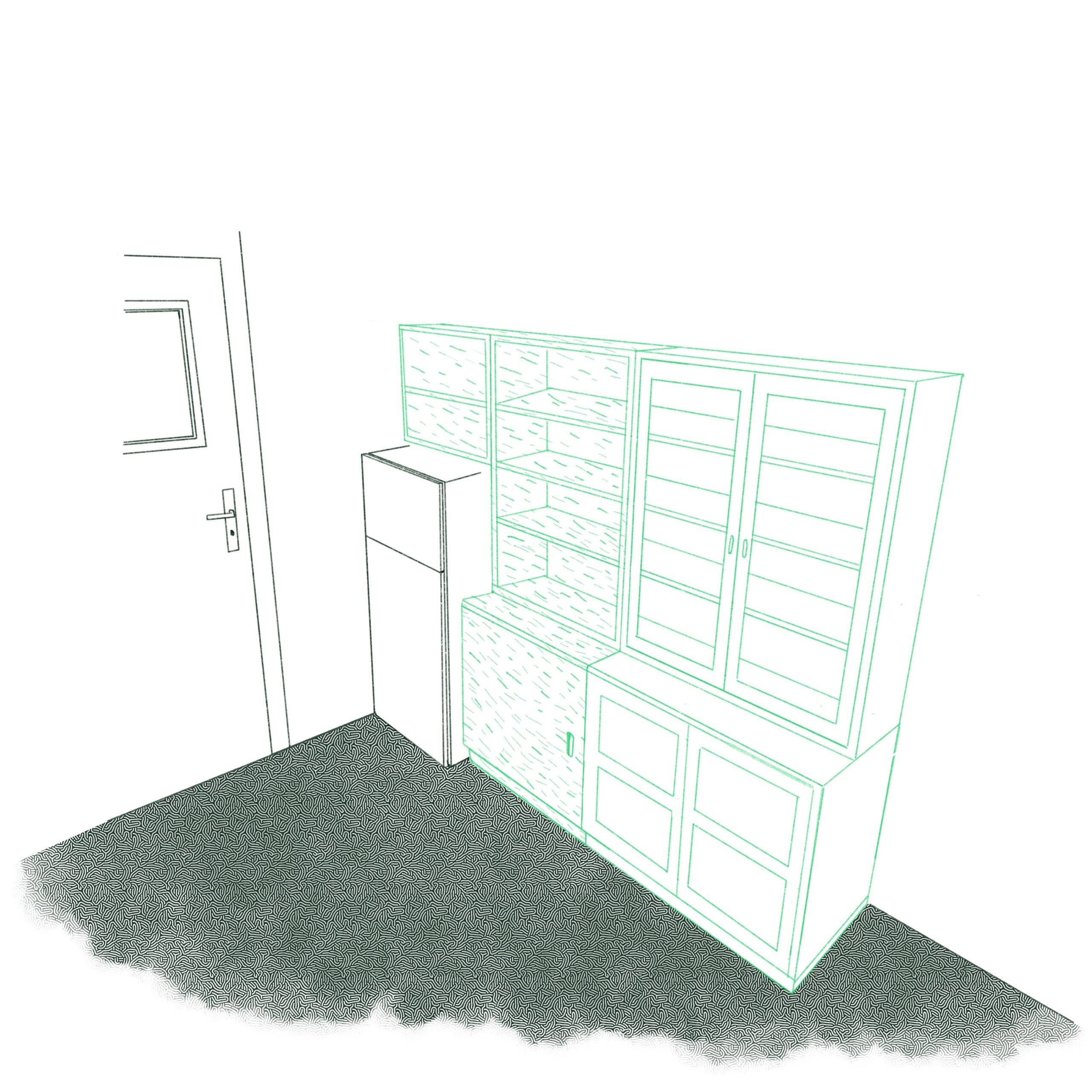 Plan for a wooden shelf